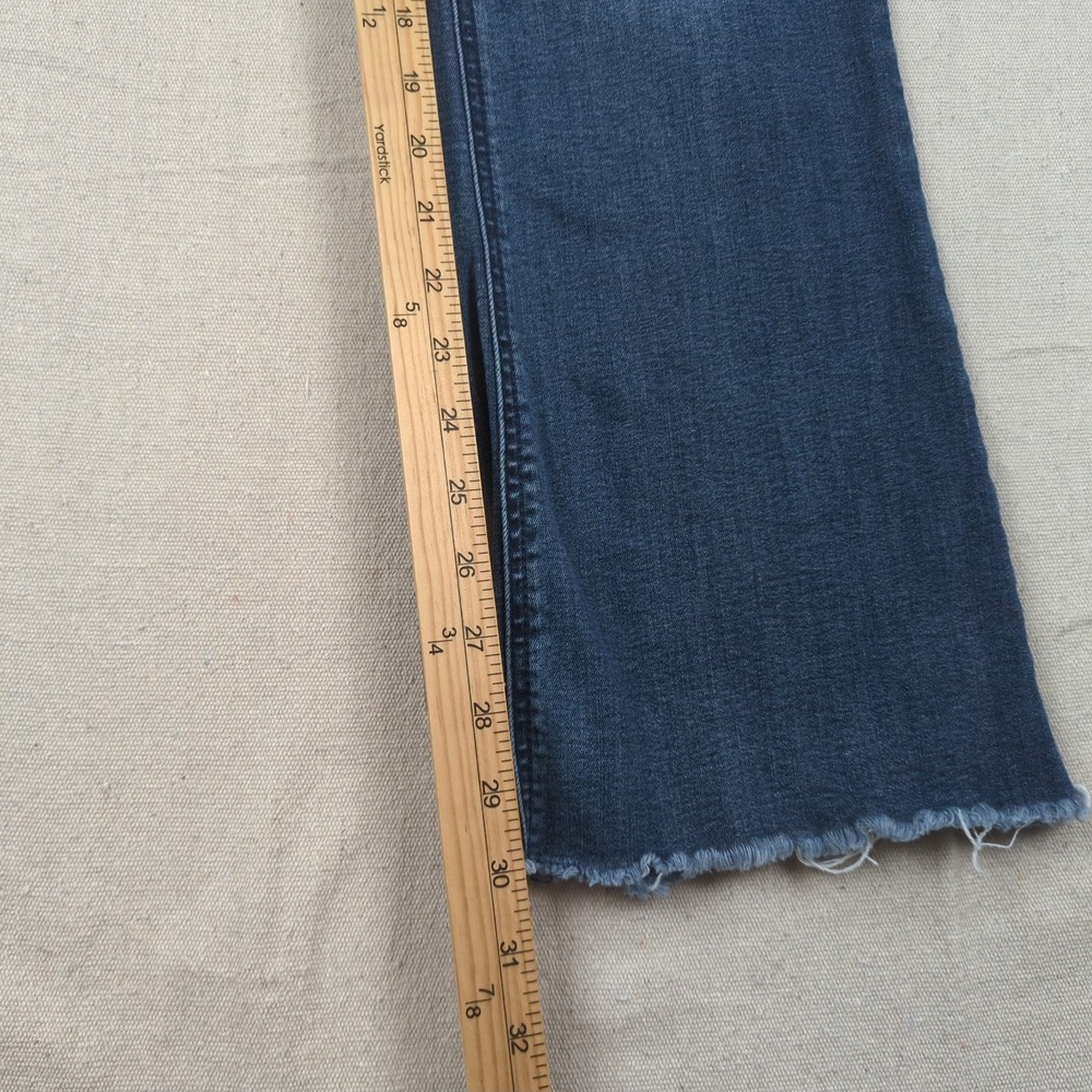 Democracy Women's Boot Cut Jeans in Dark Blue Denim with a cool frayed hem - Picture 5 of 15